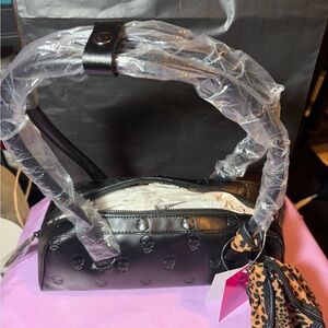 Betsey Johnson Black Skull Embossed Women's Bag
